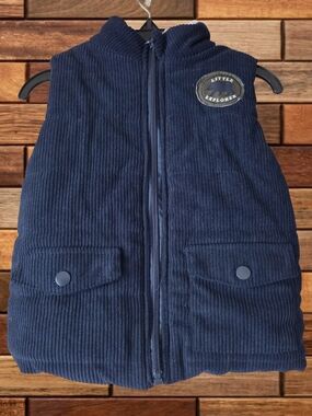 Navy Corduroy Kids Vest